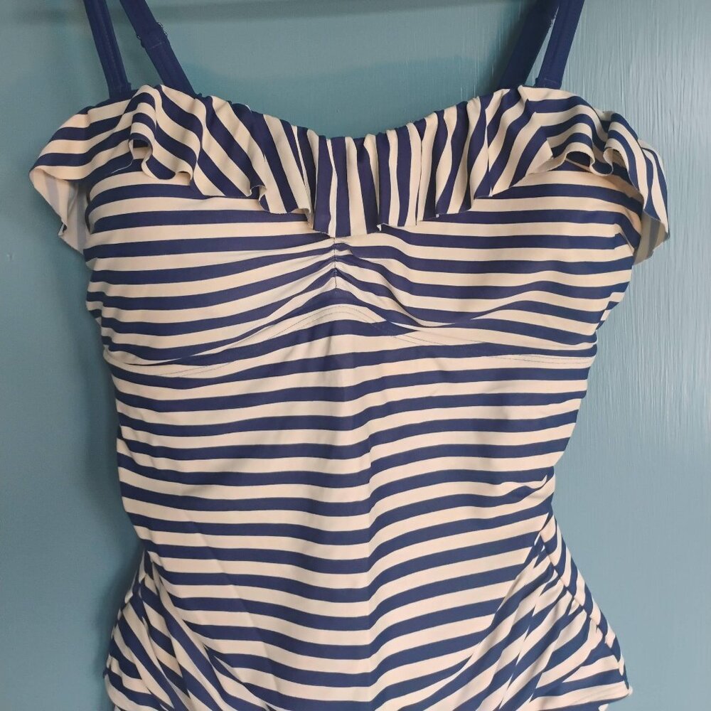 Boden Striped Bathing Suit (Women's Size 10)